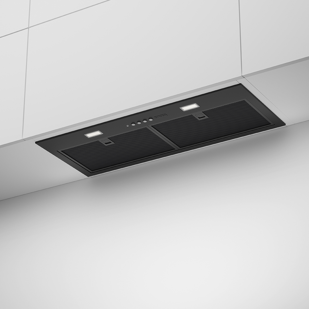 Faber Inka Lux Smart EV8 BK A52 kürtőbe építhető konyhai elszívó, 70 cm, fekete szín, 305.0752.008