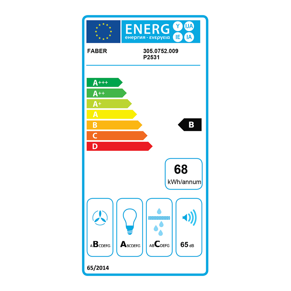 Faber Inka Lux Smart EV8 BK A52 kürtőbe építhető konyhai elszívó, 52 cm, fekete szín, 305.0752.009 