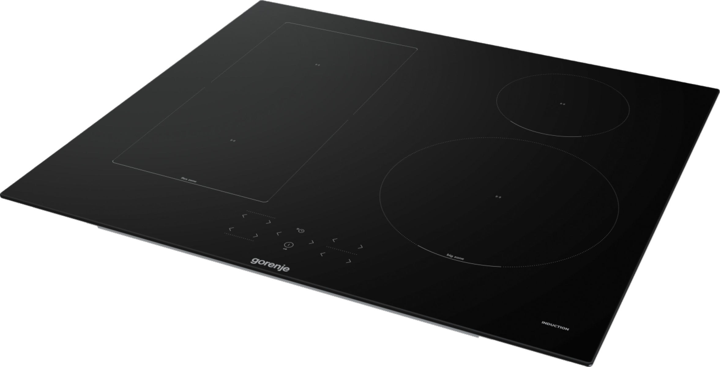Gorenje GI6431BFZ beépíthető indukciós kerámialap, Bridge összekapcsolható főzőzóna, 59.5x52x5.4 cm, fekete szín 