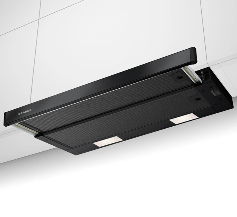 Faber Flexa NG BK A60 fekete beépíthető kihúzható konyhai elszívó, 60cm, 2xLED világítás 315.0750.509