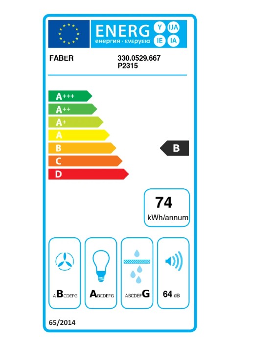 Faber Tweet EV8 LED WH A80 beépíthető falra szerelhető döntött kürtös konyhai elszívó, 80 cm, fehér, 330.0529.667