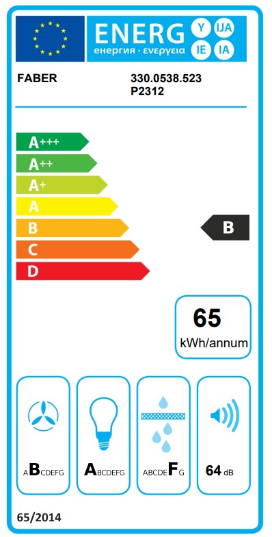 Faber STEELMAX EV8 LED WH/X A80, beépíthető falra szerelhető döntött kürtös konyhai elszívó, 80 cm, LED világítás, inox/fehér szín, 330.0538.523 