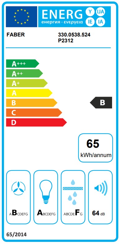 Faber STEELMAX EV8 LED BK/X A55 beépíthető falra szerelhető döntött kürtös konyhai elszívó, 55 cm, inox/fekete szín, 330.0538.524  