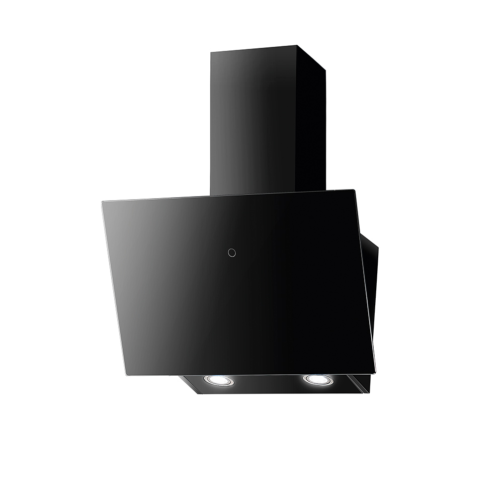 Faber VRT BK A60 2LS beépíthető falra szerelhető döntött kürtös konyhai elszívó, 60 cm, fekete szín, 330.0567.491