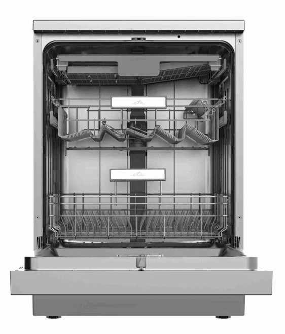 Eta 338090010B mosogatógép, 14 teríték, 3 kosár, automatikus ajtónyitás, 59.8x60x84.5 cm, inox szín 