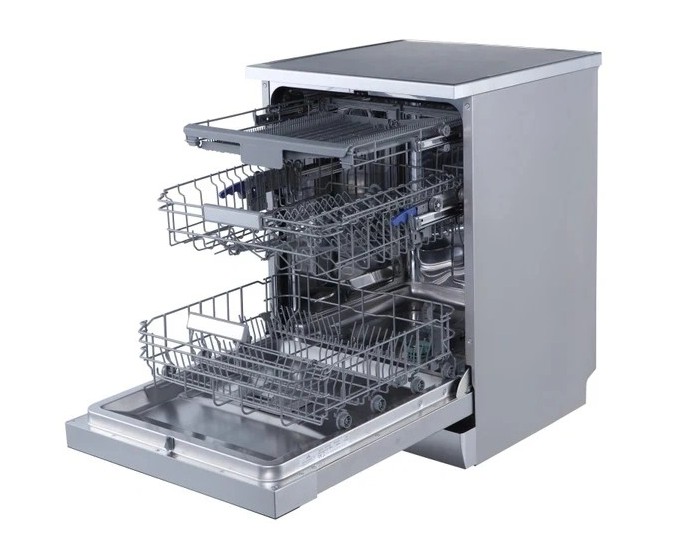 Eta 338090010B mosogatógép, 14 teríték, 3 kosár, automatikus ajtónyitás, 59.8x60x84.5 cm, inox szín 