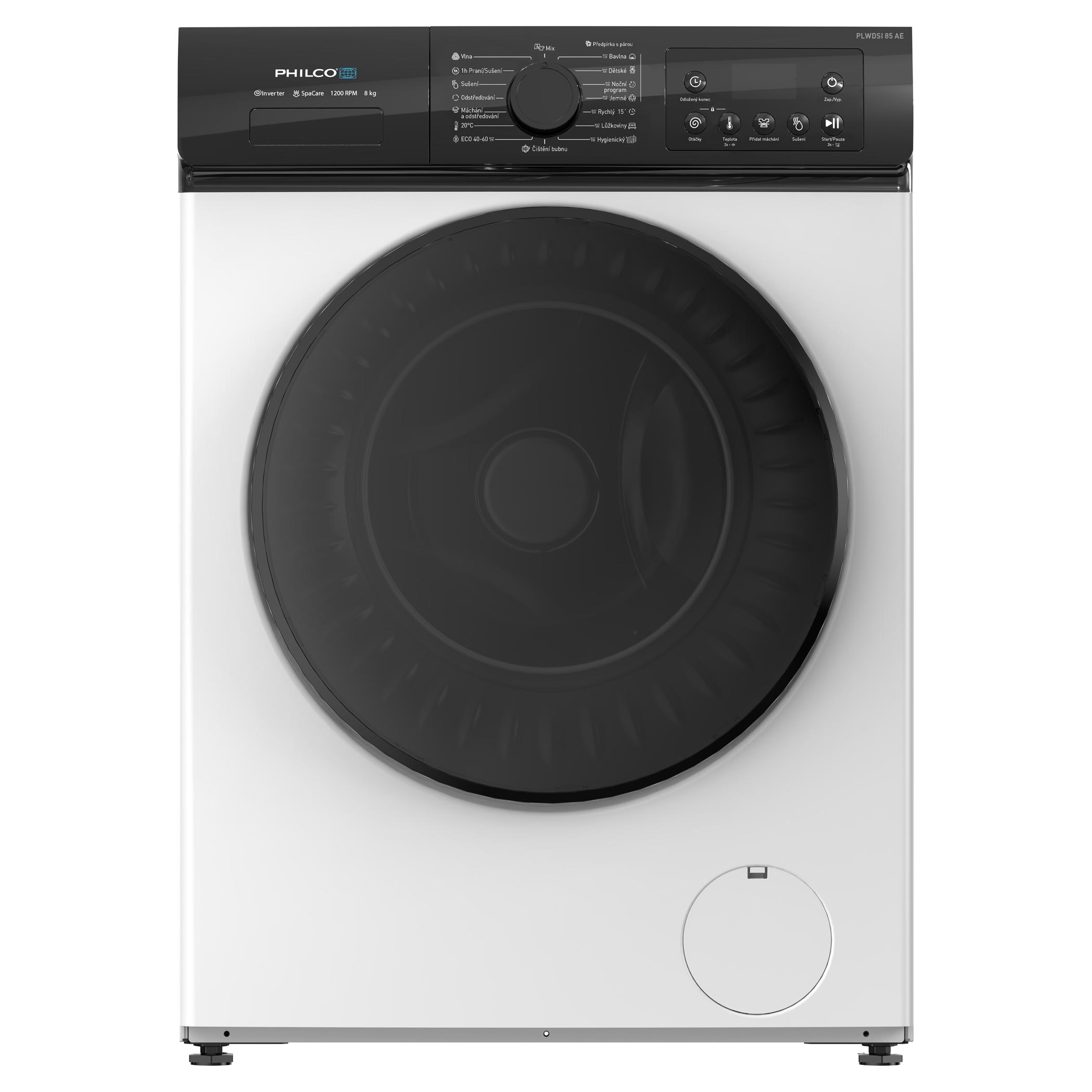 Philco PLWDSI 85 AE HU mosó-szárítógép, 8/5 kg, gőz, inverter motor, 59.8x54.1x84.5 cm