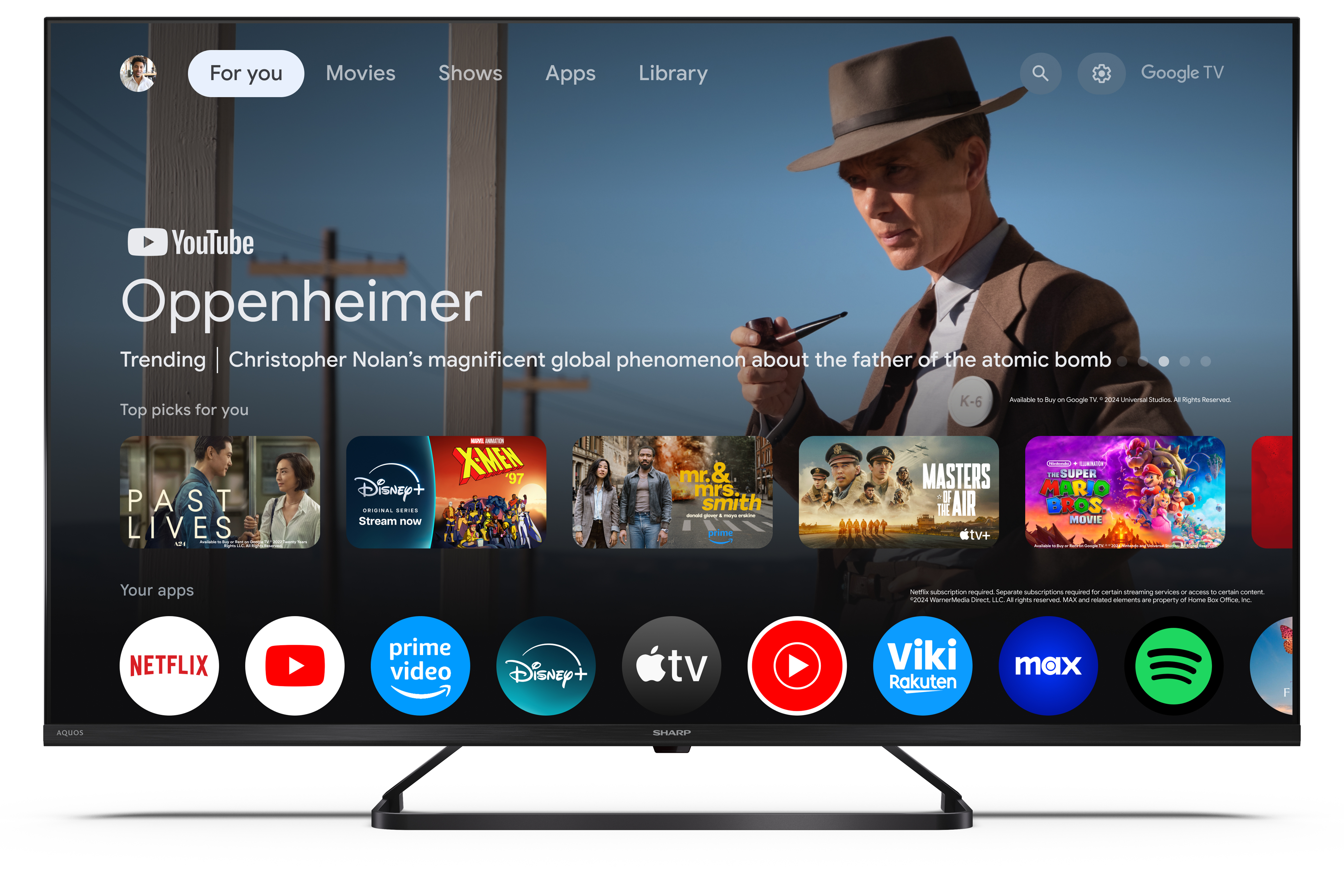 Sharp 50HP5265E 4K UHD Smart QLED TV, 50", 127 cm 