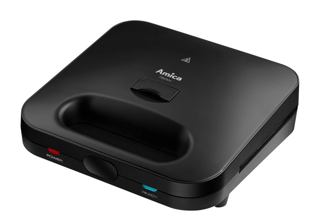 Amica SMK 4011 3:1 szendvicssütő, szendvics, grill, gofri 750W, fekete szín 
