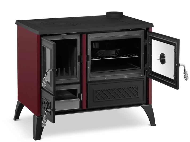 Hunor 801 Stella sparhelt 9 kW bordó