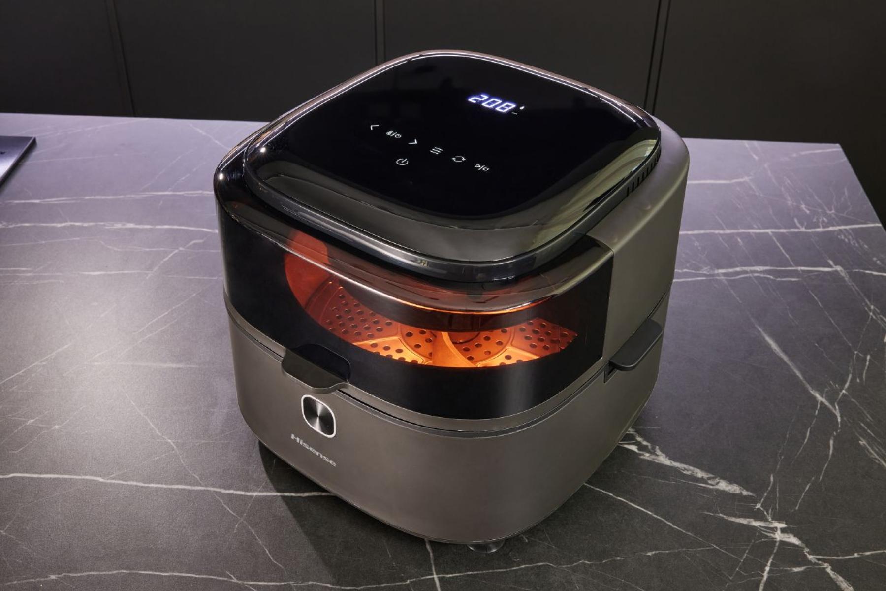 Hisense HAF1350DR forrólevegős sütő, Air Fryer, 6.7L, 1350W, antracit szín 