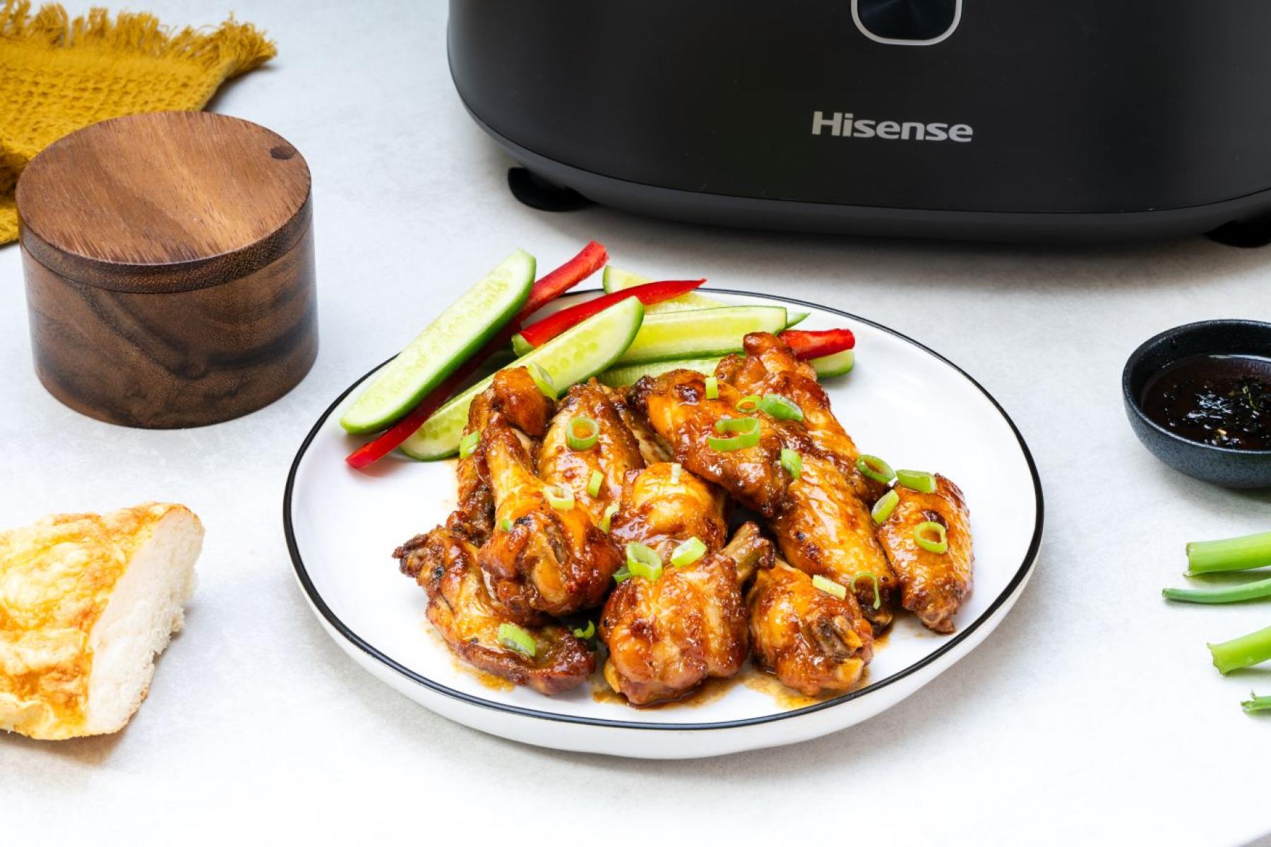 Hisense HAF1350DR forrólevegős sütő, Air Fryer, 6.7L, 1350W, antracit szín 