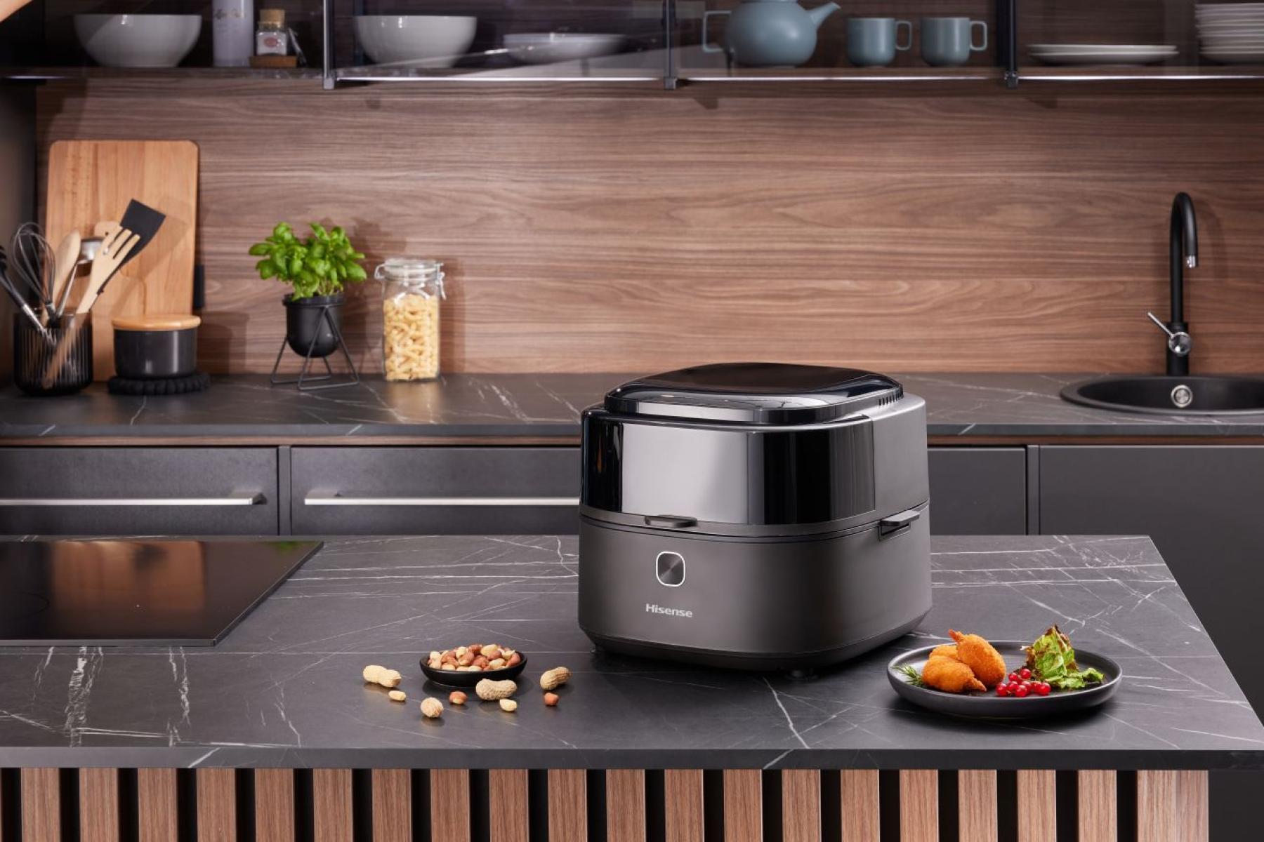 Hisense HAF1350DR forrólevegős sütő, Air Fryer, 6.7L, 1350W, antracit szín 