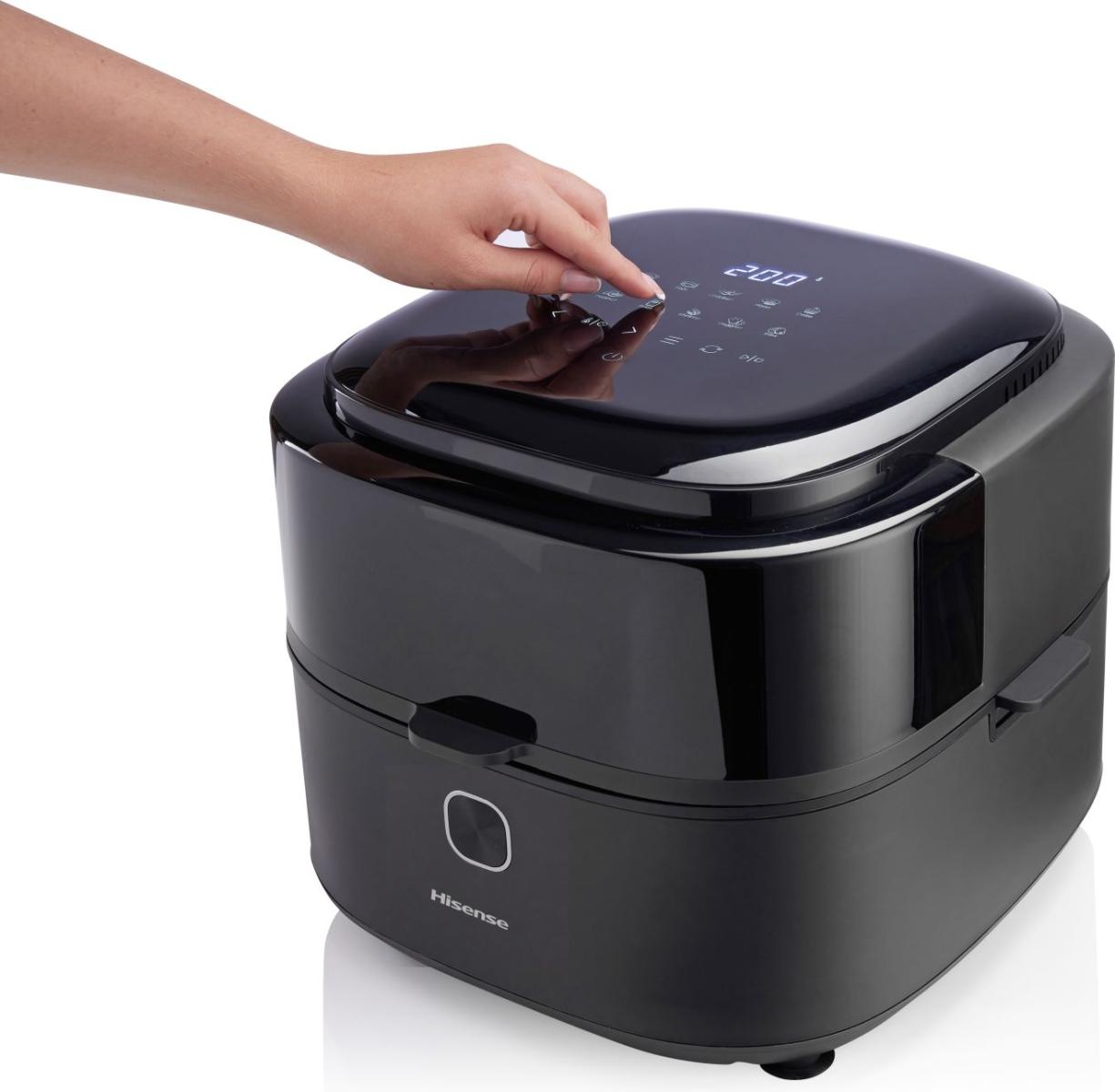 Hisense HAF1350DR forrólevegős sütő, Air Fryer, 6.7L, 1350W, antracit szín 