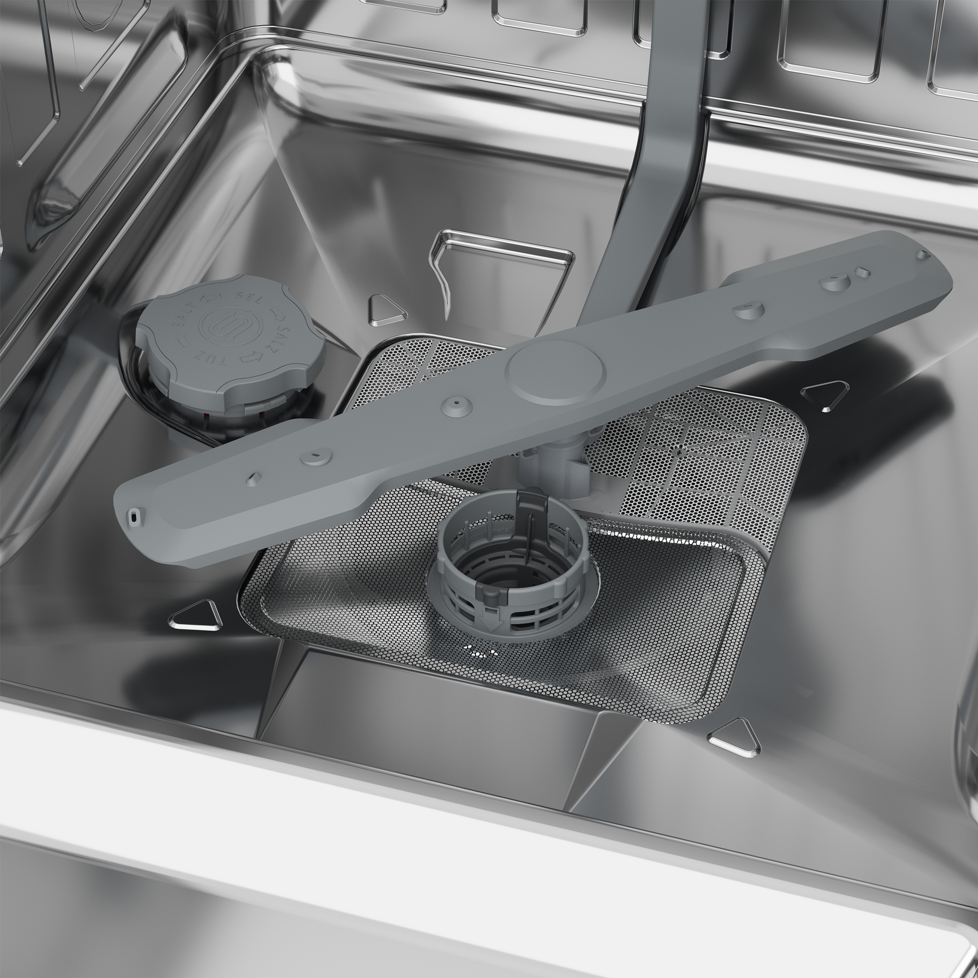 Beko BDSN153E3X beépíthető kezelőpaneles mosogatógép, 13 teríték, 59.8x57x81.8 cm, ujjlenyomatmentes inox szín 