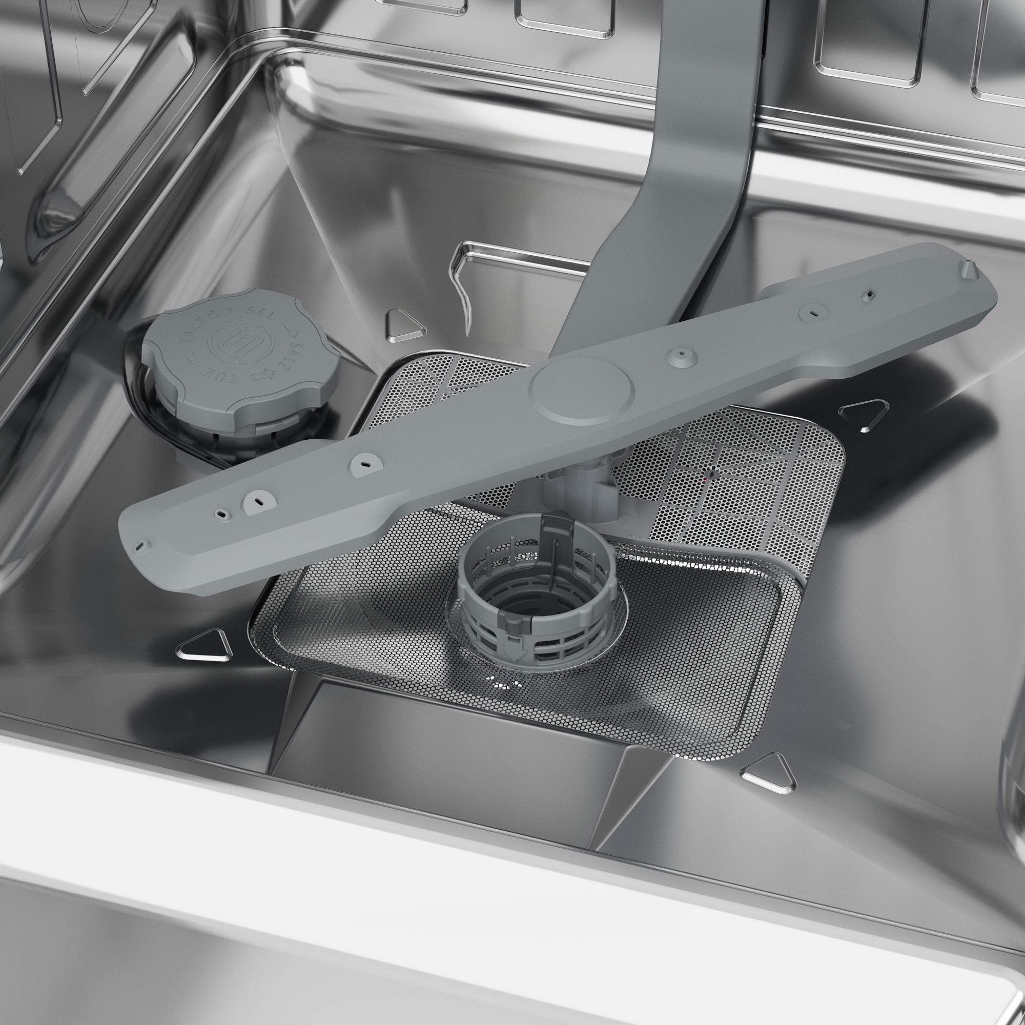 Beko BDSN28530X kezelőpaneles beépíhető mosogatógép, 15 teríték, automatikus ajtónyitás, 3 kosár,59.8x57x81.8 cm, ujjlenyomatmentes inox szín 