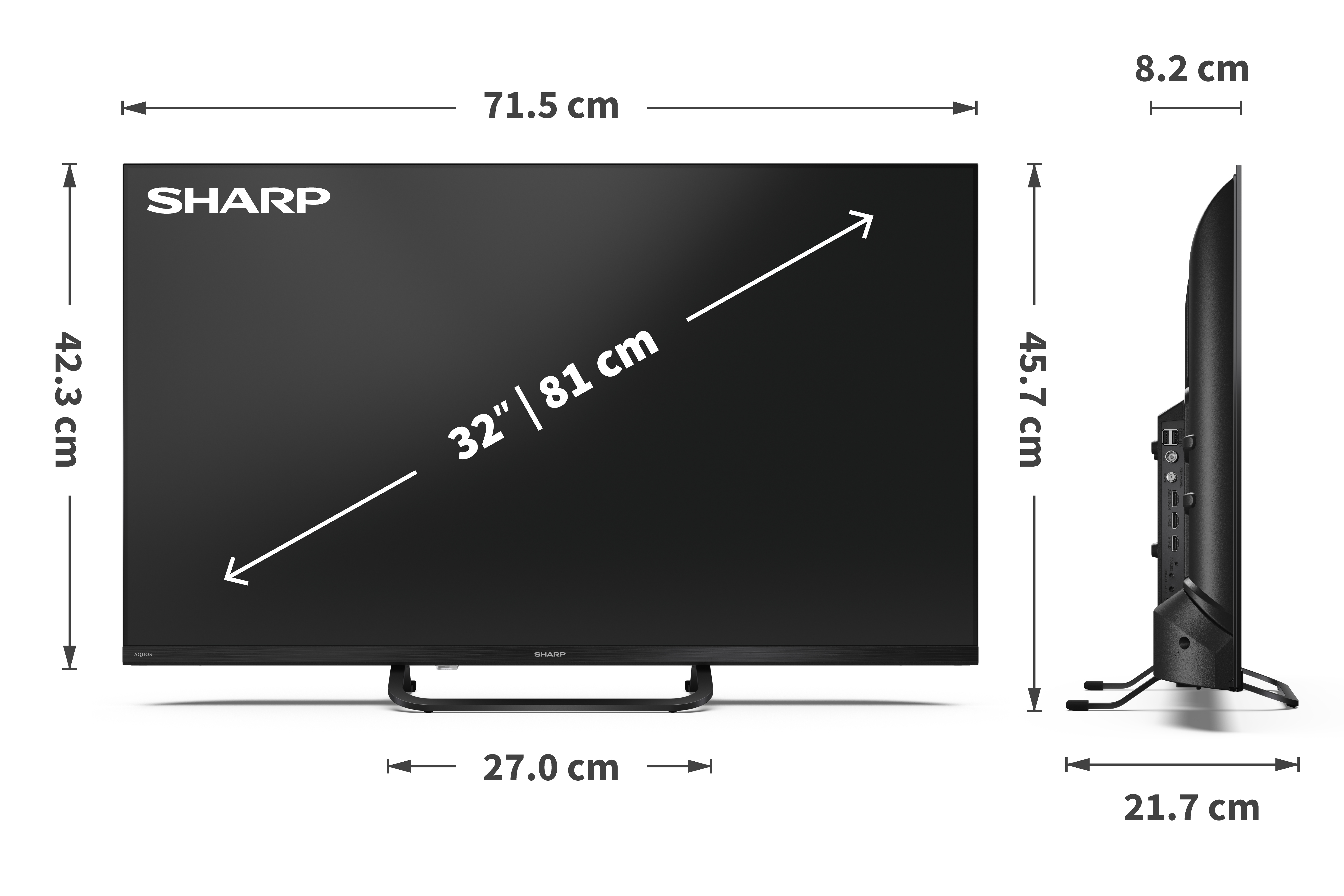 Sharp 40HF3865E Full HD Smart QLED TV, 40", 101.6 cm 