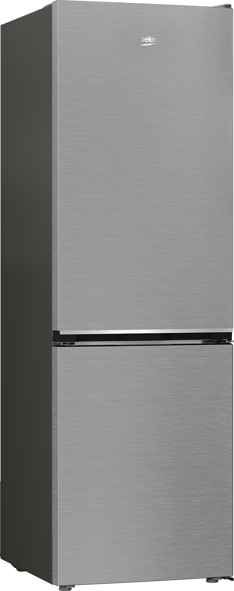 Beko B3RCNA375HXB  No Frost alulfagyasztós kombinált hűtőszekrény, 252/118L, 59.5x67.3x186.5 cm, csiszolt ezüst szín 