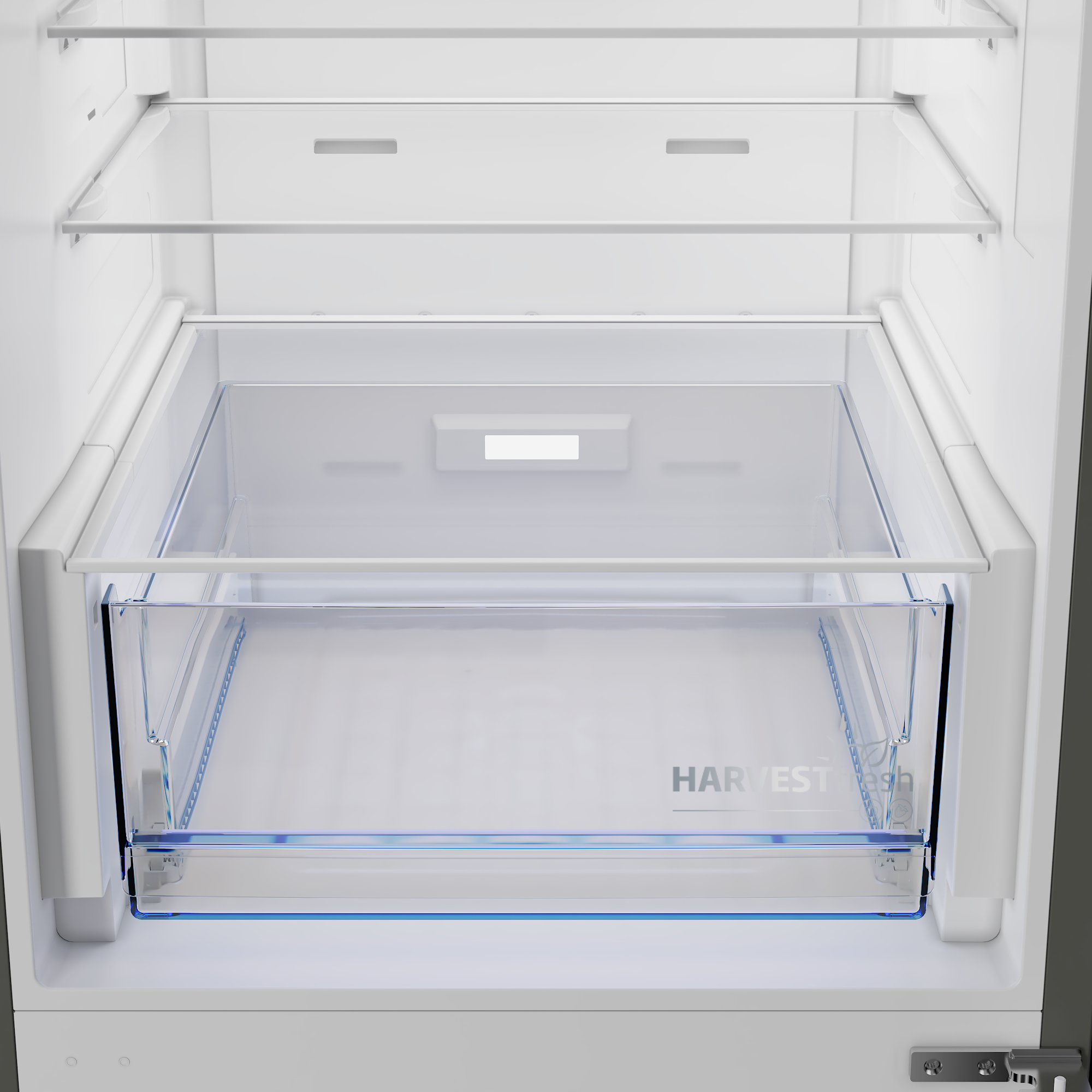 Beko B3RCNA375HXB  No Frost alulfagyasztós kombinált hűtőszekrény, 252/118L, 59.5x67.3x186.5 cm, csiszolt ezüst szín 