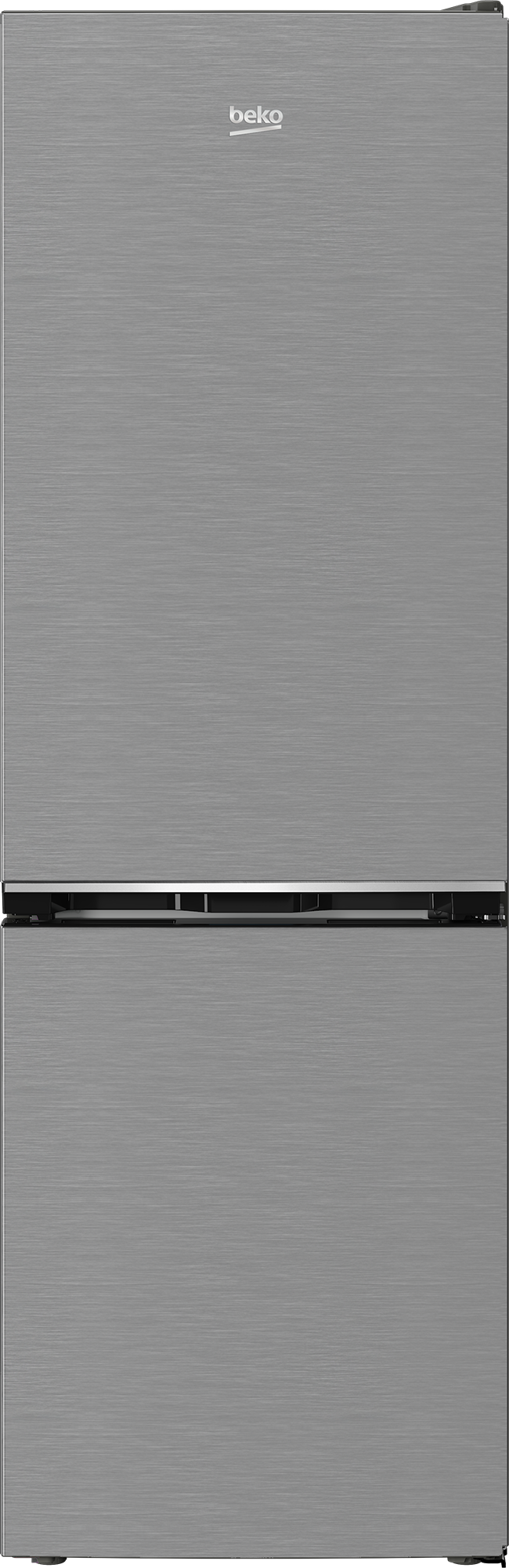 Beko B3RCNA375HXB  No Frost alulfagyasztós kombinált hűtőszekrény, 252/118L, 59.5x67.3x186.5 cm, csiszolt ezüst szín 