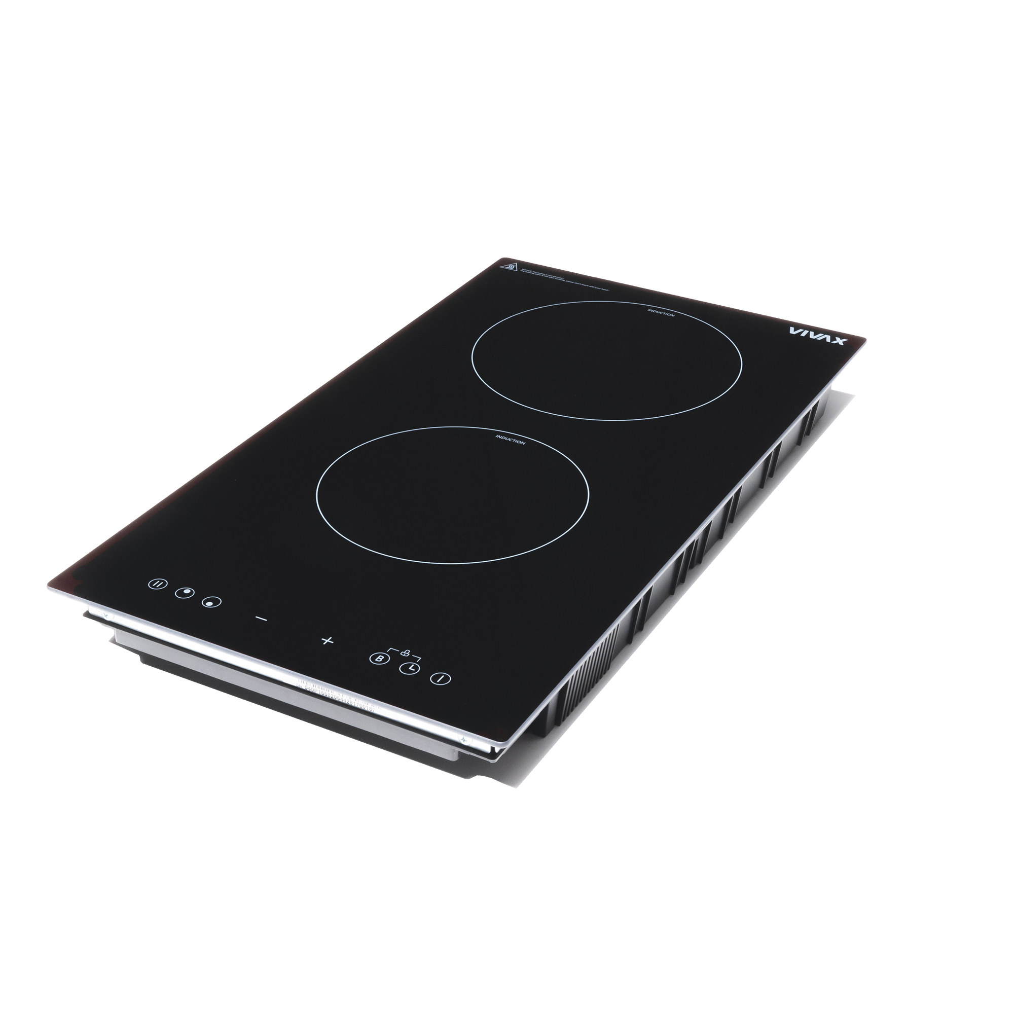 Vivax BH-02MIN beépíthető dominó 2 főzőzónás kerámialap, 28.8x52x5.9 cm, fekete szín 