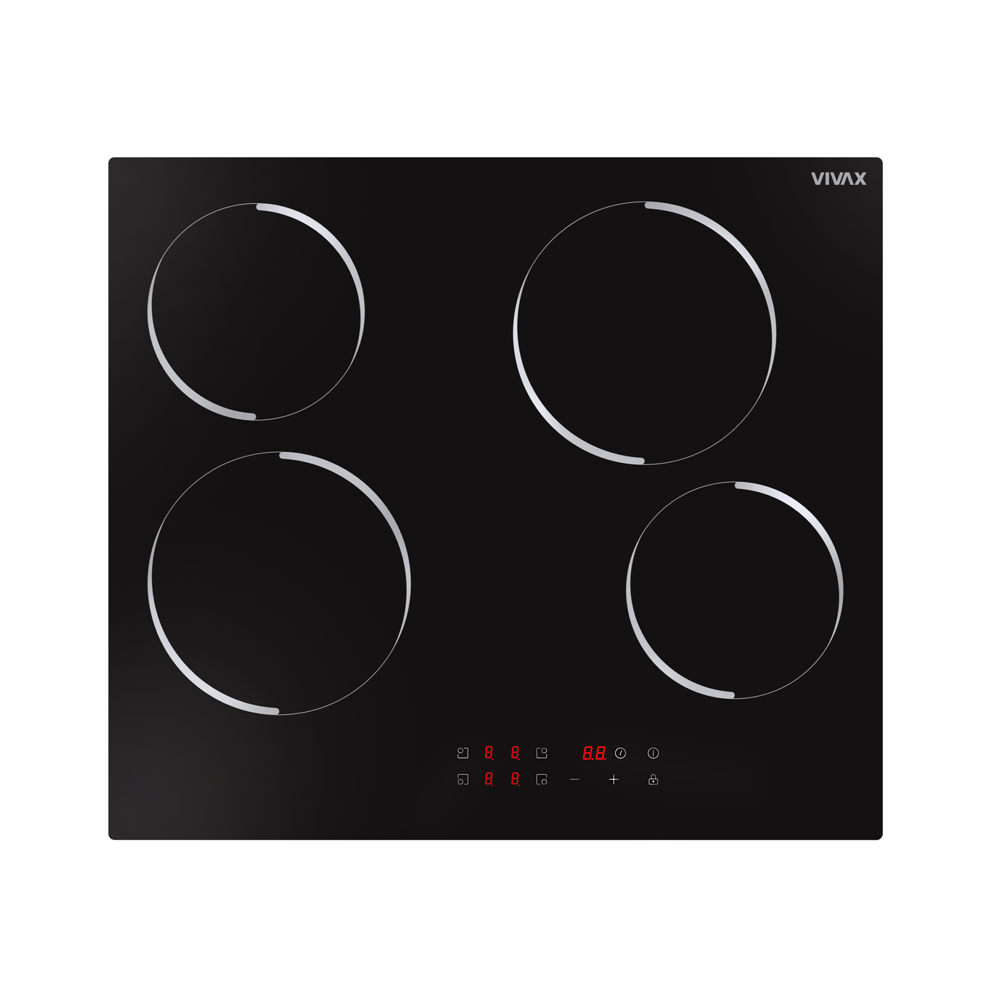 Vivax BH-04MVC beépíthető indukciós kerámialap, 59x52x5.1 cm, fekete szín 