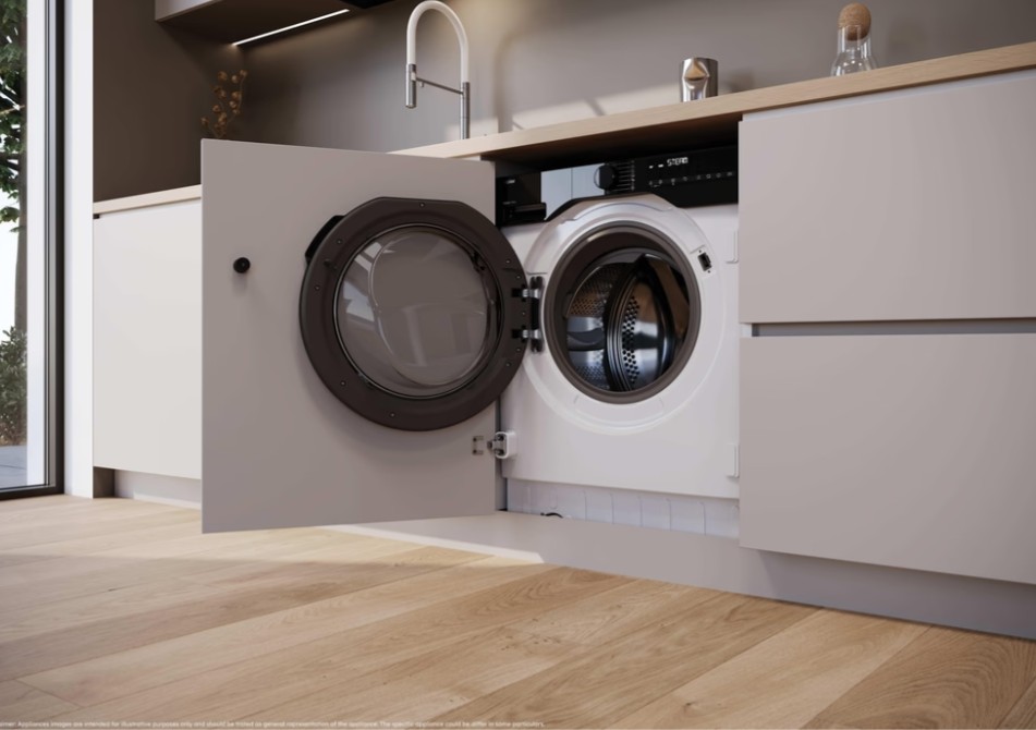 Haier BHA6S69M6DB9J-S beépíthető elöltöltős mosógép, 9 kg, inverter motor, Wifi, gőz, 60x52.5x82 cm