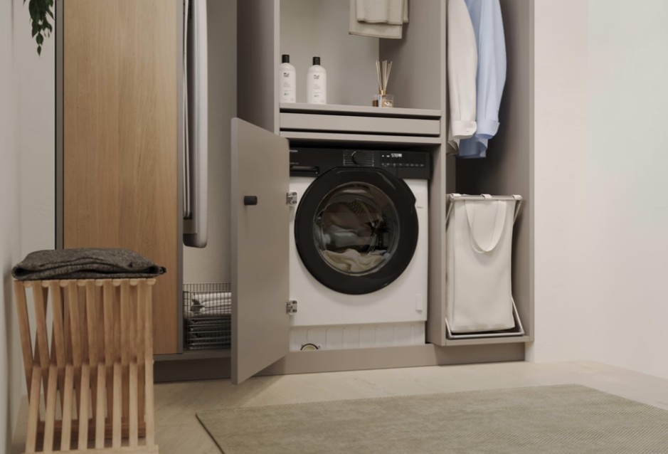 Haier BHA6S69M6DB9J-S beépíthető elöltöltős mosógép, 9 kg, inverter motor, Wifi, gőz, 60x52.5x82 cm