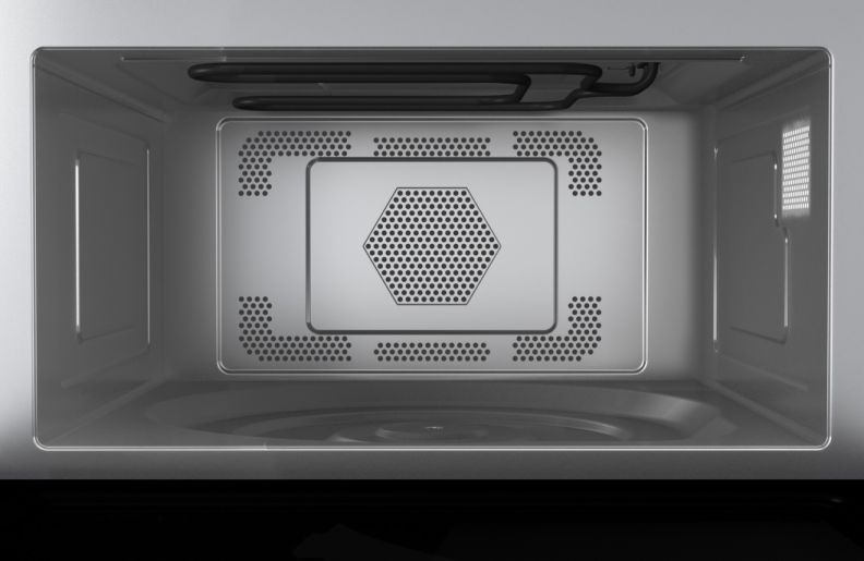 Hisense BIM334G64DBG8 beépíthető mikrohullámú sütő, 900W, 34L, 59.4x45.6x38.2 cm, fekete szín 