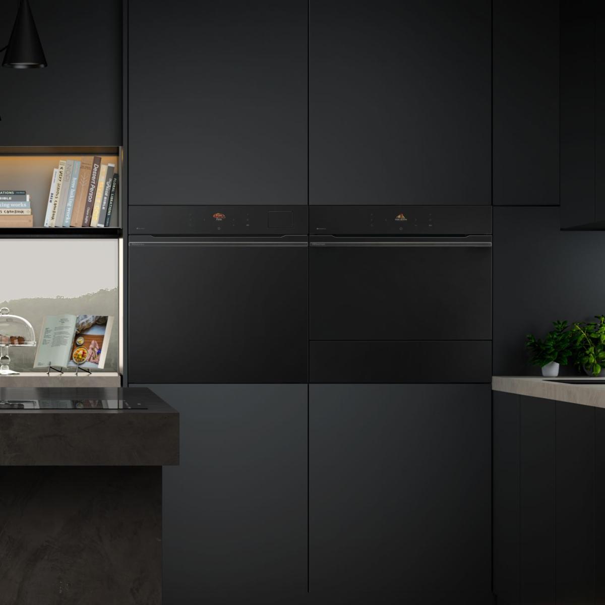 Hisense BIM406A8B beépíthető kompakt sütő és mikró, 50L, 59.5x54.6x45.5 cm, fekete szín 