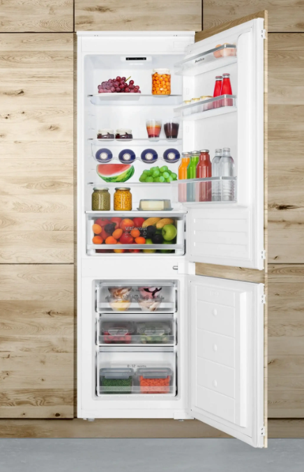 Amica BK3265.4UiAA beépíthető kombinált alulfagyasztós hűtőszekrény, inverter motor, 195/75L, 54x55x176.9 cm 