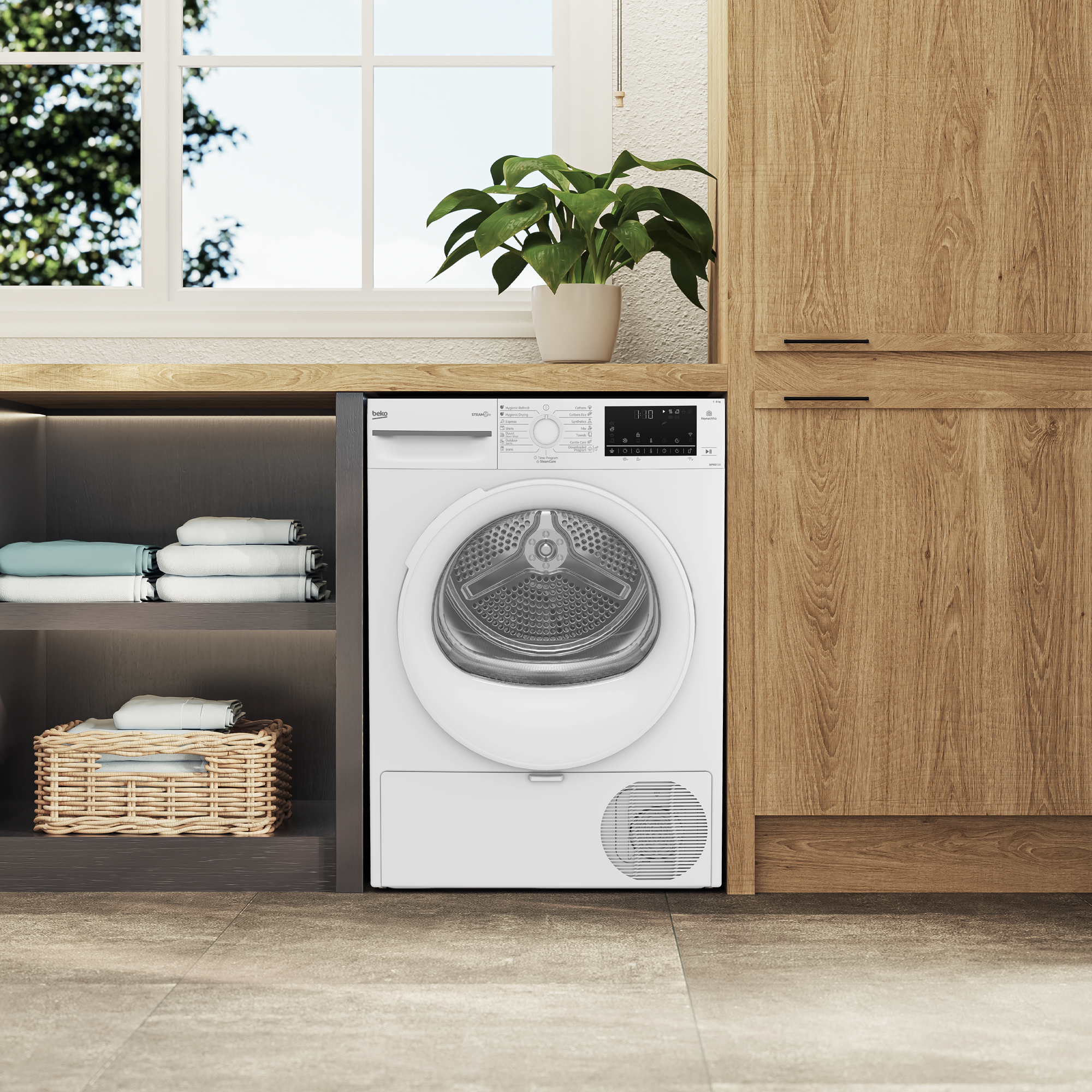 Beko BM5T48269WEE hőszivattyús szárítógép, 8 kg, Wifi, 59.8x60.7x84.6 cm