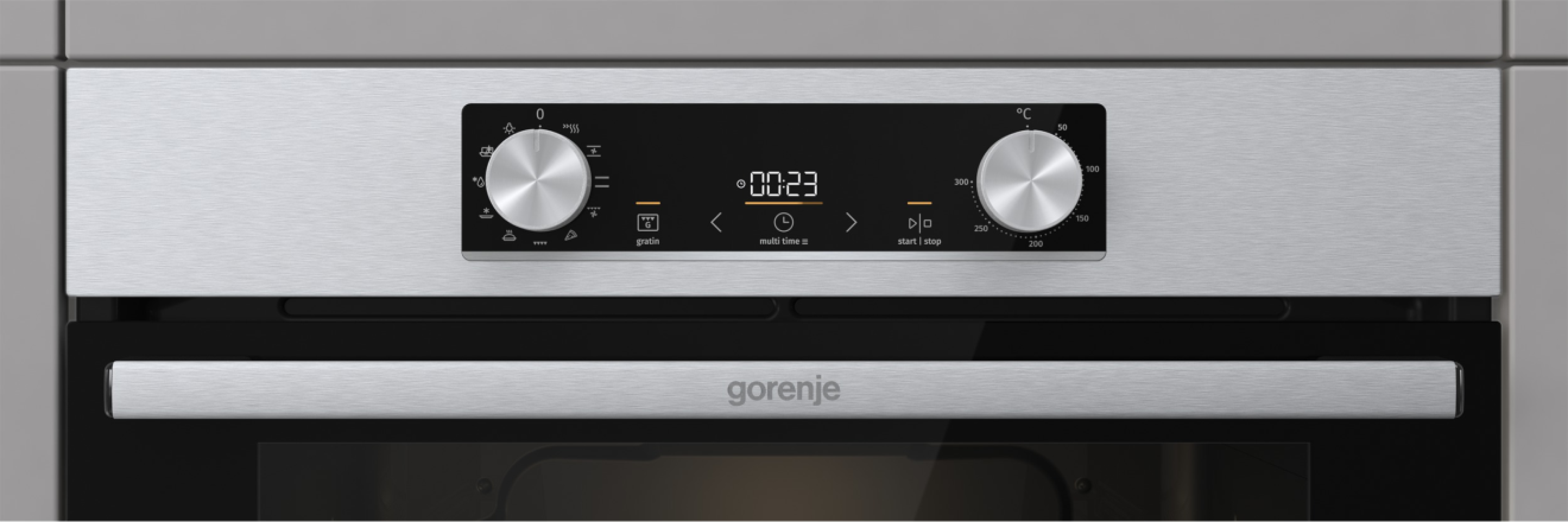 Gorenje BO6735E02XK0 beépíthető sütő, 77L, 59.5x56.4x59.5 cm, inox szín 