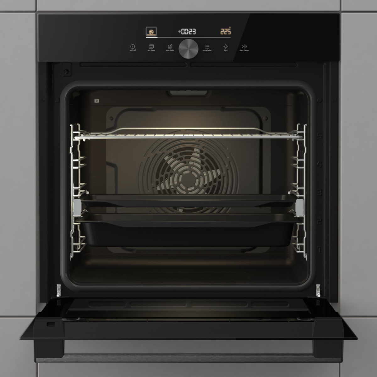 Gorenje BOS6747A05DG beépíthető sütő, 77L, 59.5x56.4x59.5 cm, fekete szín 