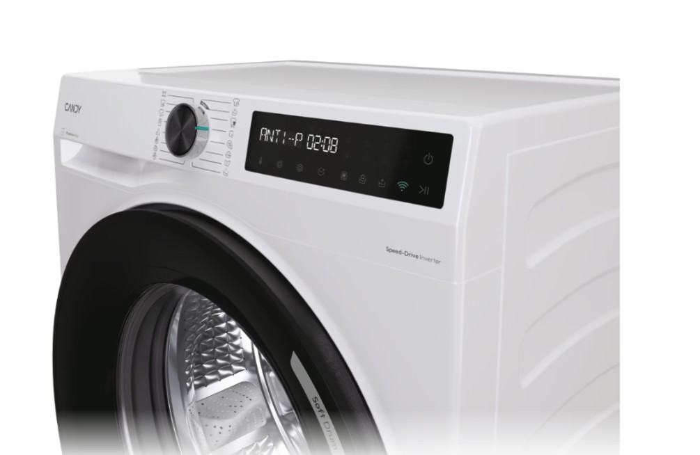 Candy BR 410BL8-S elöltöltős mosógép, 10 kg, inverter motor, gőz, Wifi, 59.5x57.9x85 cm