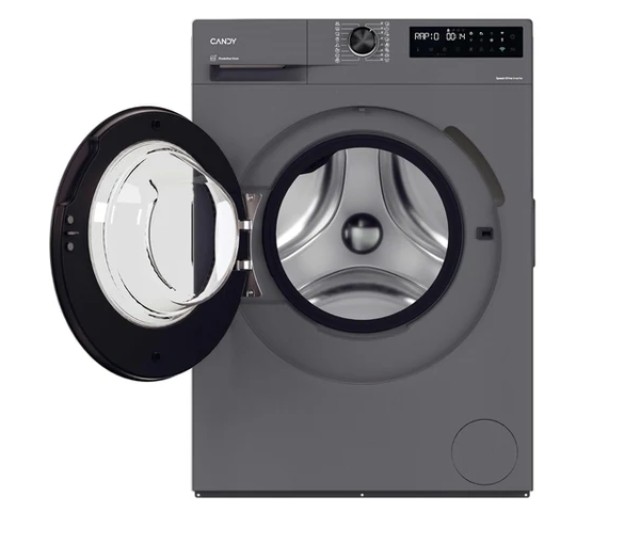 Candy BR 26SSB6G-S elöltöltős mosógép, 6 kg, gőz, Wifi, inverter motor, 59.5x42x85 cm, antracit szín 