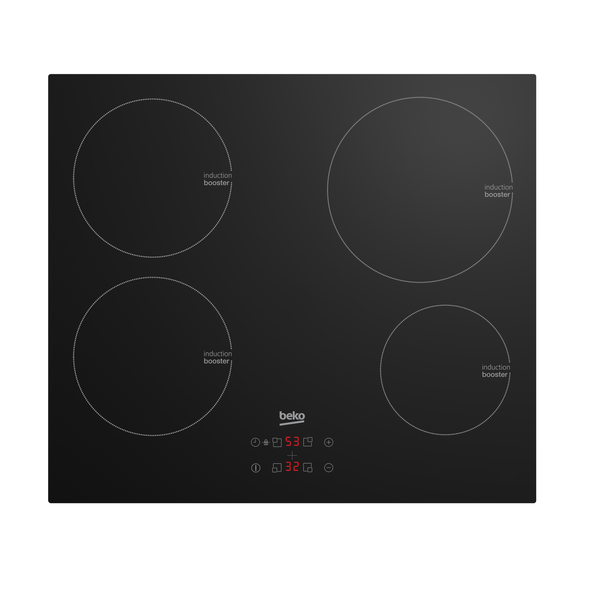 Beko HII64400AT beépíthető indukciós kerámialap, 60x51x5.5 cm, fekete szín 