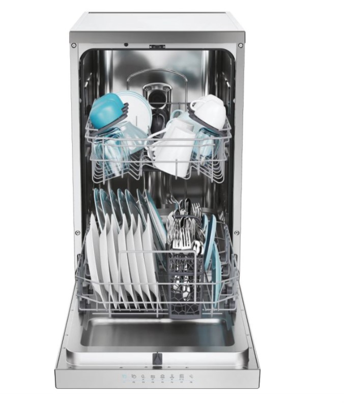 Candy CF0C7SB0FX mosogatógép, 10 teríték, automatikus ajtónyitás, inverter motor, Wifi, 44.8x60.5x84.6 cm, inox szín
