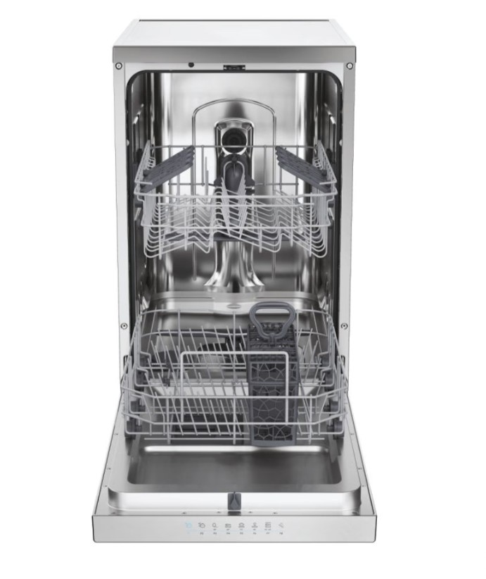 Candy CF0C7SB0FX mosogatógép, 10 teríték, automatikus ajtónyitás, inverter motor, Wifi, 44.8x60.5x84.6 cm, inox szín