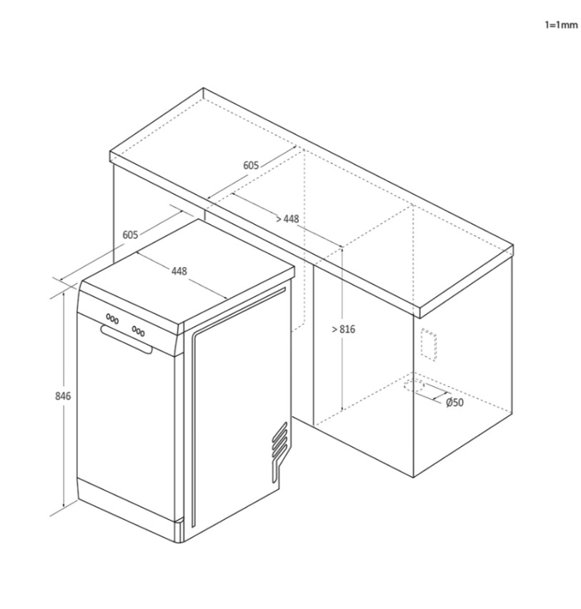 Candy CF0C7SB0FX mosogatógép, 10 teríték, automatikus ajtónyitás, inverter motor, Wifi, 44.8x60.5x84.6 cm, inox szín