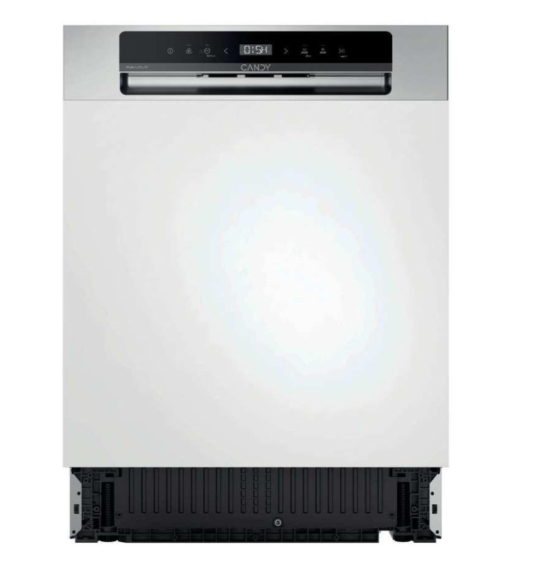 Candy CH 3E7F0S kezelőpaneles beépíthető mosogatógép, 13 teríték, 59.6x57.2x81.8 cm, inox szín