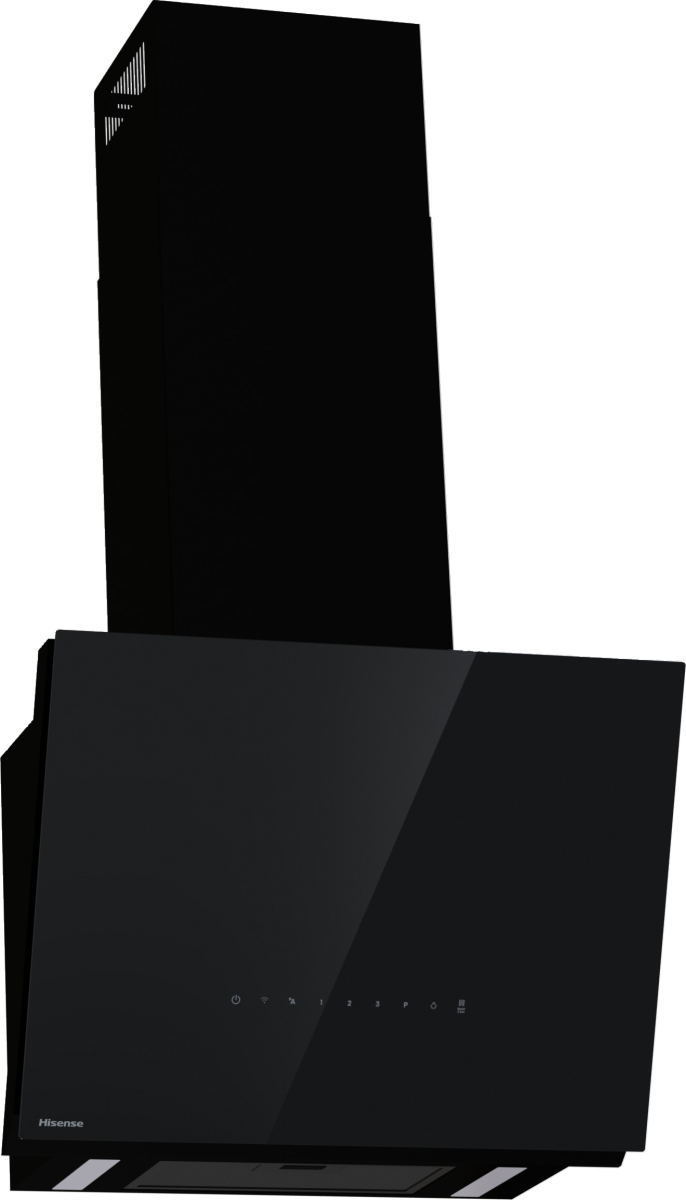 Hisense CH6IN6226B beépíthető falra szerelhető döntött kürtös konyhai elszívó, 59.5x41.2x45 cm, fekete szín 