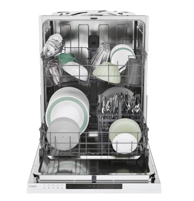 Candy CI 3E7L0W2 teljesen beépíthető mosogatógép, 13 teríték, Wifi, inverter motor, 59.7x55.5x81.8 cm