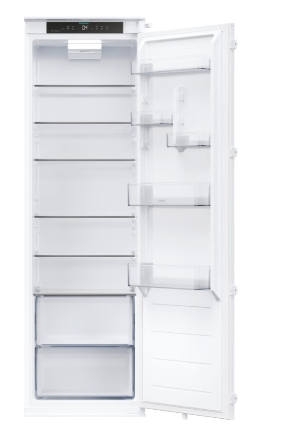 Candy CML5518EVWL beépíthető egyajtós hűtőszekrény, Wifi, 315L, 54x55x177.2 cm