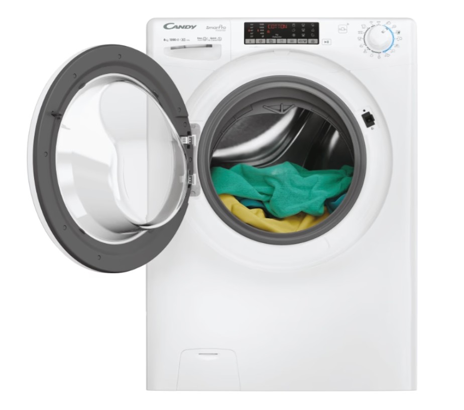 Candy CSO286TWM6/1-S elöltöltős mosógép, 8 kg, inverter, Wifi, 60x54x85 cm