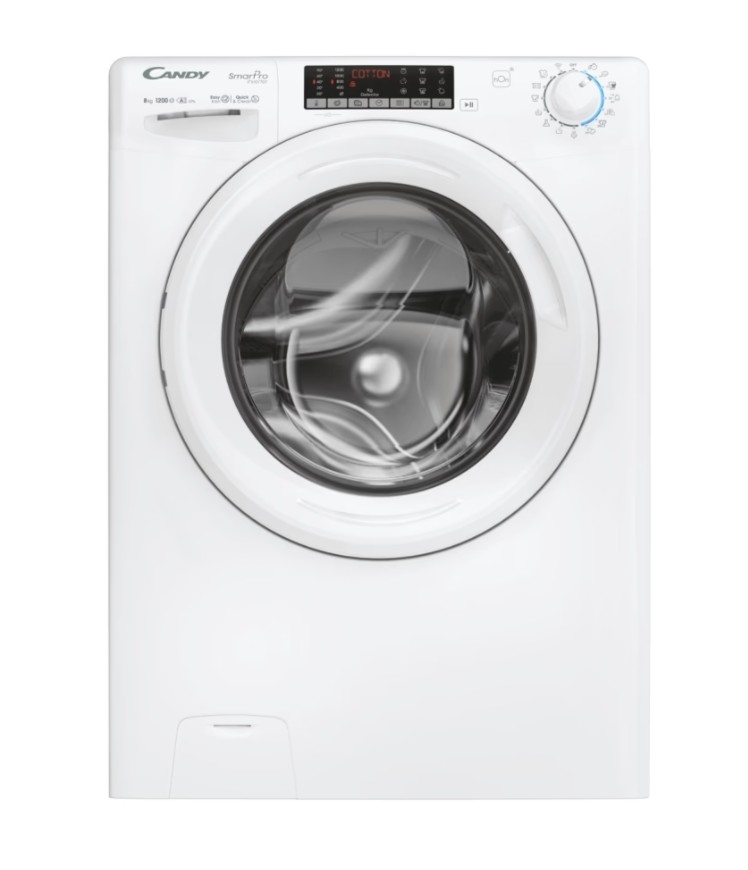 Candy CSO286TWM6/1-S elöltöltős mosógép, 8 kg, inverter, Wifi, 60x54x85 cm
