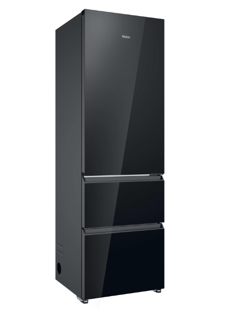 Haier CST9619DNGBW Full No Frost beépíthető alulfagyasztós kombinált hűtőszekrény, 247/137L, Wifi, 59.5x60x190.6 cm, fekete szín