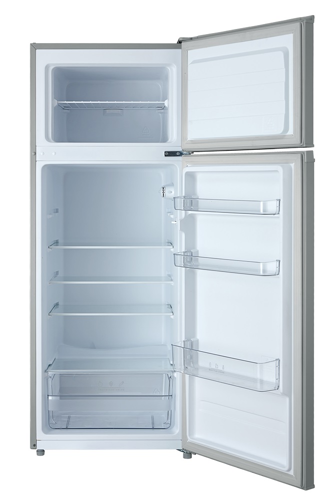 Comfee RCT284DS2 felülfagyasztós kombinált hűtőszekrény, 163/41L,55x55x143 cm, ezüst szín