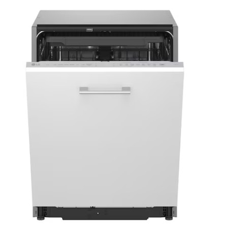 LG DB375TXS teljesen beépíthető mosogatógép, 14 teríték, inverter motor, 3 kosár, Wifi, automatikus ajtónyitás, 59.8x55.4x81.5 cm