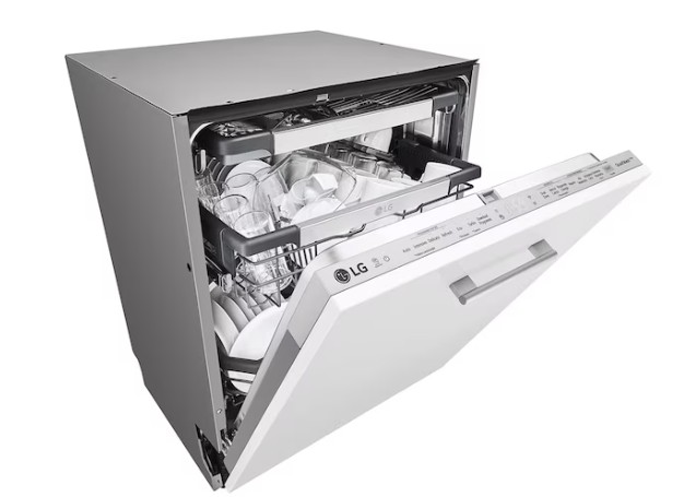 LG DB425TXS beépíthető mosogatógép, 14 teríték, inverter motor, 3 kosár, automatikus ajtónyitás, Wifi, 59.8x55.4x81.5 cm